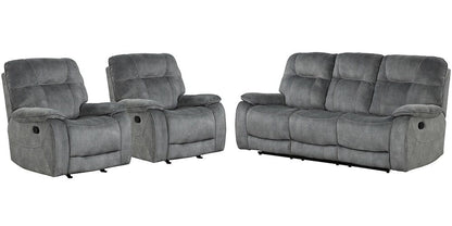 Parker House - Cooper - Shadow Grey Manual Glider Reclining Sofa and Two Recliners - MCOO-311-SGR view 1