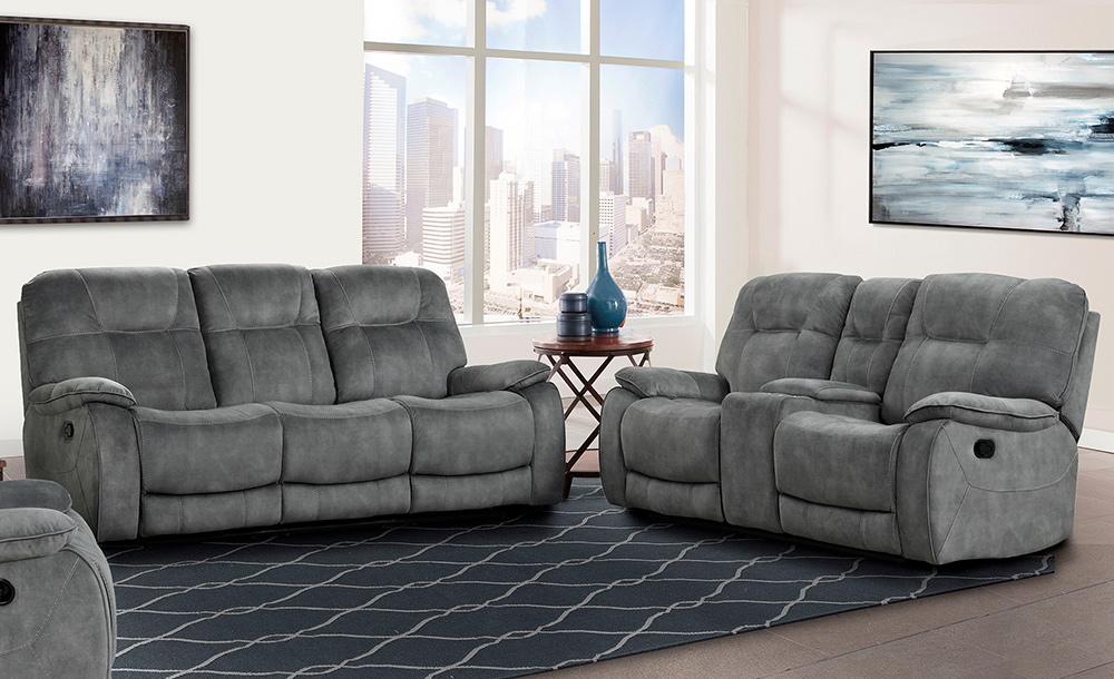 Parker House - Cooper - Shadow Grey Manual Reclining Sofa and Loveseat - MCOO-32-SGR view 2