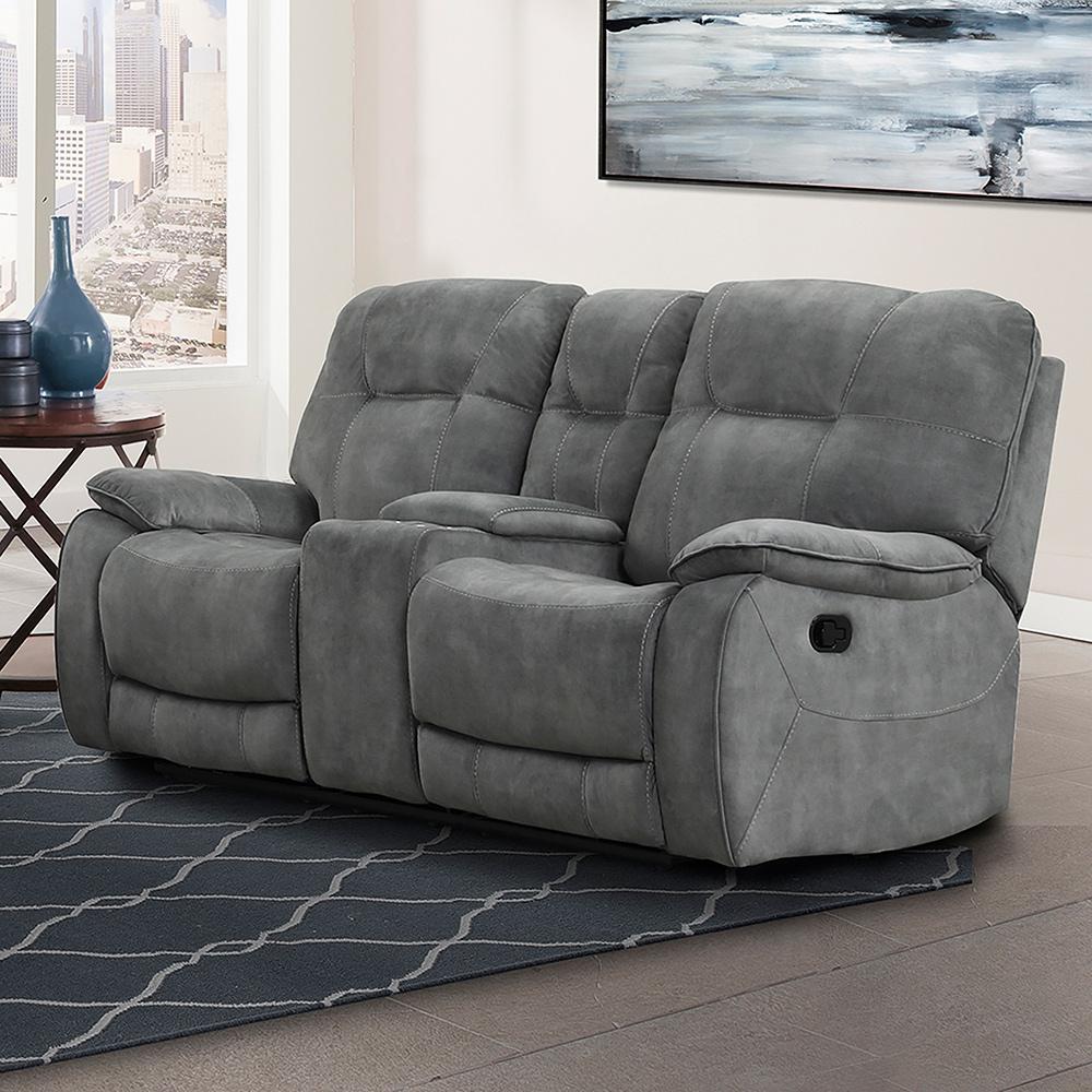 Parker House - Cooper - Shadow Grey Manual Reclining Sofa and Loveseat - MCOO-32-SGR view 4