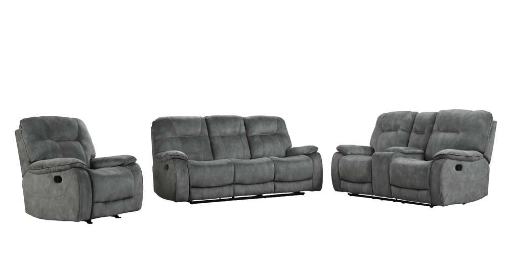 Parker House - Cooper - Shadow Grey Manual Reclining Sofa Loveseat and Recliner - MCOO-321-SGR view 2