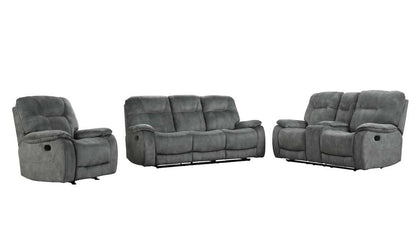 Parker House - Cooper - Shadow Grey Manual Reclining Sofa Loveseat and Recliner - MCOO-321-SGR view 2