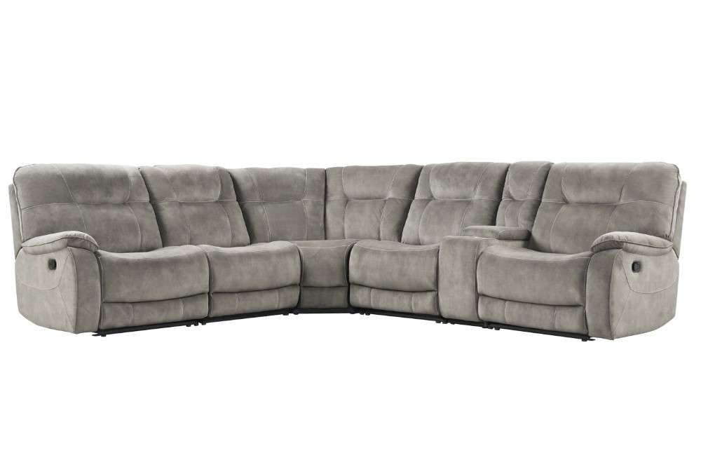 Parker House - Cooper Shadow Natural 6 Pc Manual Reclining Sectional with Entertainment Console - MCOO-PACKA-SNA view 1
