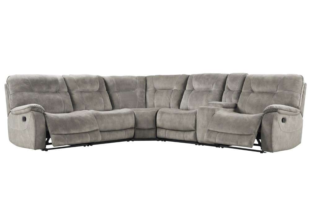 Parker House - Cooper Shadow Natural 6 Pc Manual Reclining Sectional with Entertainment Console - MCOO-PACKA-SNA view 2