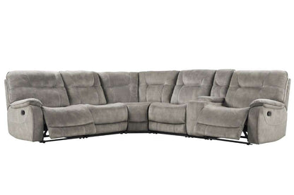 Parker House - Cooper Shadow Natural 6 Pc Manual Reclining Sectional with Entertainment Console - MCOO-PACKA-SNA view 2
