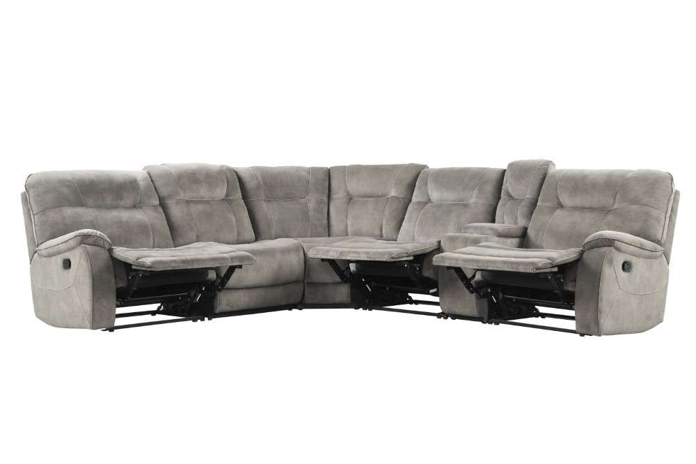 Parker House - Cooper Shadow Natural 6 Pc Manual Reclining Sectional with Entertainment Console - MCOO-PACKA-SNA view 3