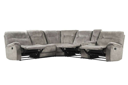 Parker House - Cooper Shadow Natural 6 Pc Manual Reclining Sectional with Entertainment Console - MCOO-PACKA-SNA view 3