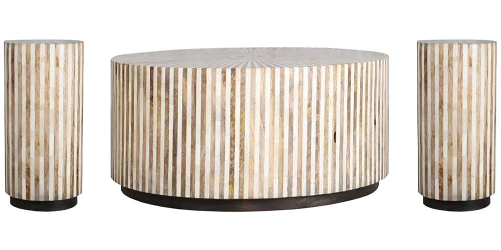 Parker House - Crossings - Downtown Cocktail Table with 2 Chairside Tables - DOW-3PC-11-16 veiw 1
