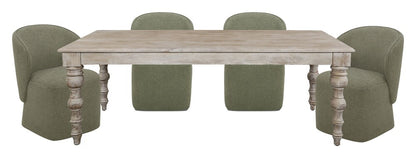 Parker House - Crossings - Eden Dining 84 In. Rectangular Dining Table With 4 Upholstered Chairs - DEDE-5PC-84REC-DBGO-QMSG view 1