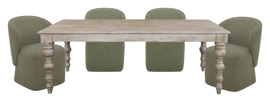 Parker House - Crossings - Eden Dining 84 In. Rectangular Dining Table With 4 Upholstered Chairs - DEDE-5PC-84REC-DBGO-QMSG view 1