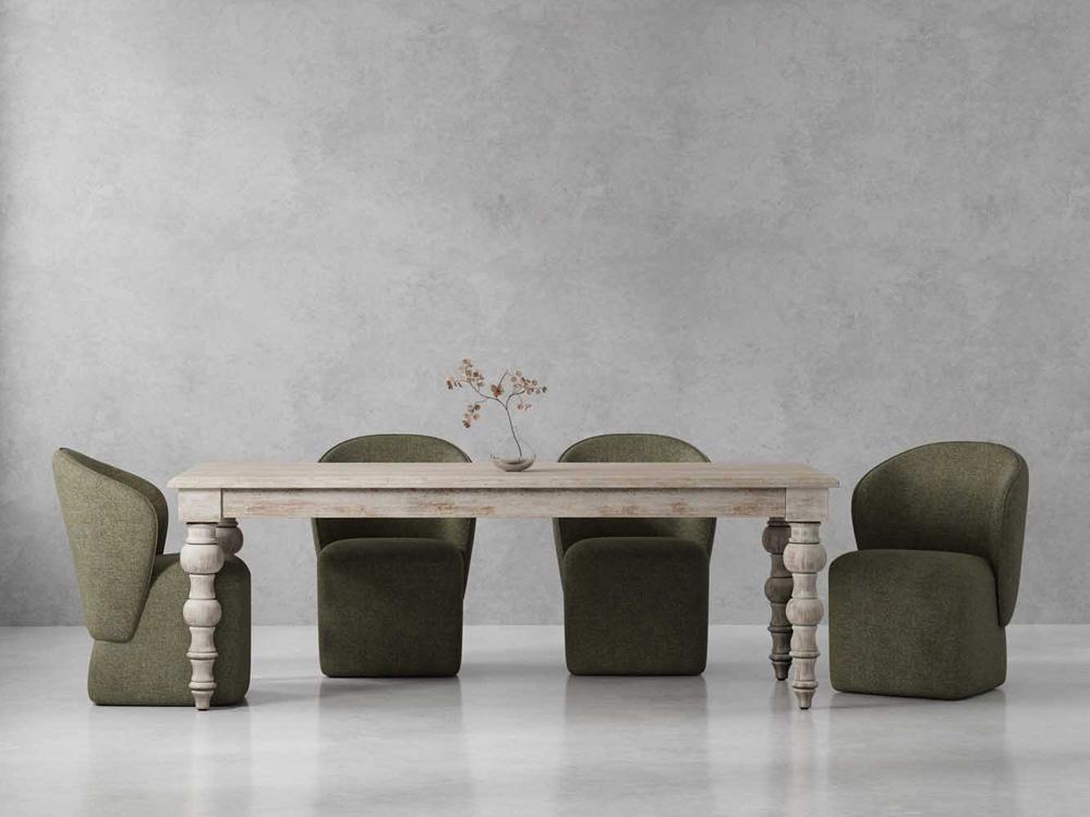 Parker House - Crossings - Eden Dining 84 In. Rectangular Dining Table With 4 Upholstered Chairs - DEDE-5PC-84REC-DBGO-QMSG view 11