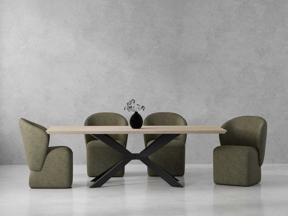 Parker House - Crossings - Monaco Dining 86 In. Rectangular Dining Table With 4 Upholstered Chairs - DMON-5PC-86REC-DBGO-QMSG view 11