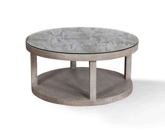 Parker House - Crossings Serengeti Round Cocktail Table with Glass Top - SER11_CLOSEOUT veiw 1
