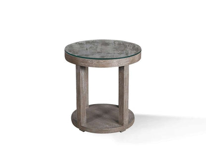 Parker House - Crossings Serengeti Round End Table with Glass Top - SER12_CLOSEOUT veiw 2