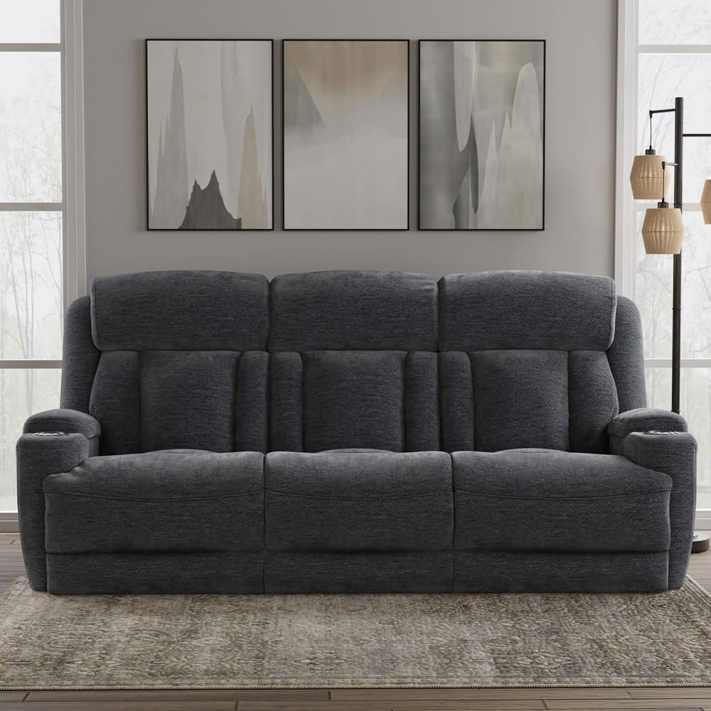 Parker House - Dalton - Lucky Charcoal Power Drop Down Console Sofa - MDAL#834PH-LCH view 2
