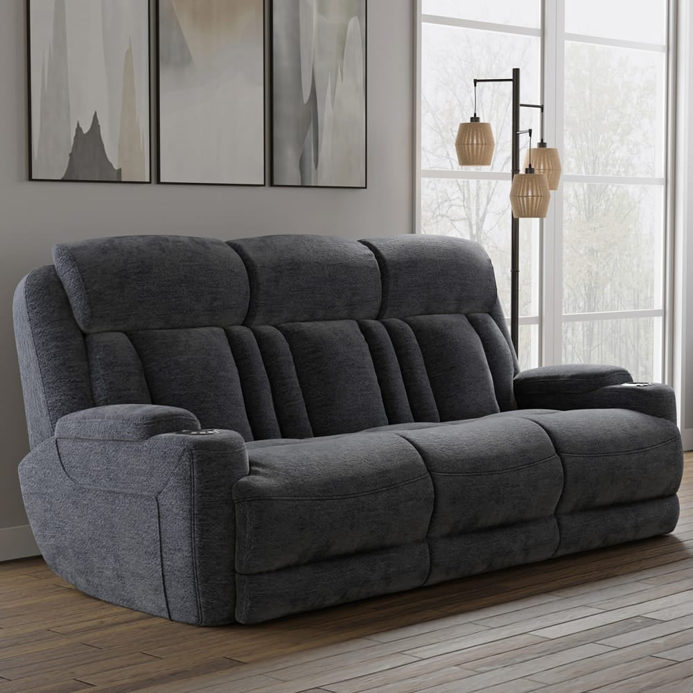 Parker House - Dalton - Lucky Charcoal Power Drop Down Console Sofa - MDAL#834PH-LCH view 3