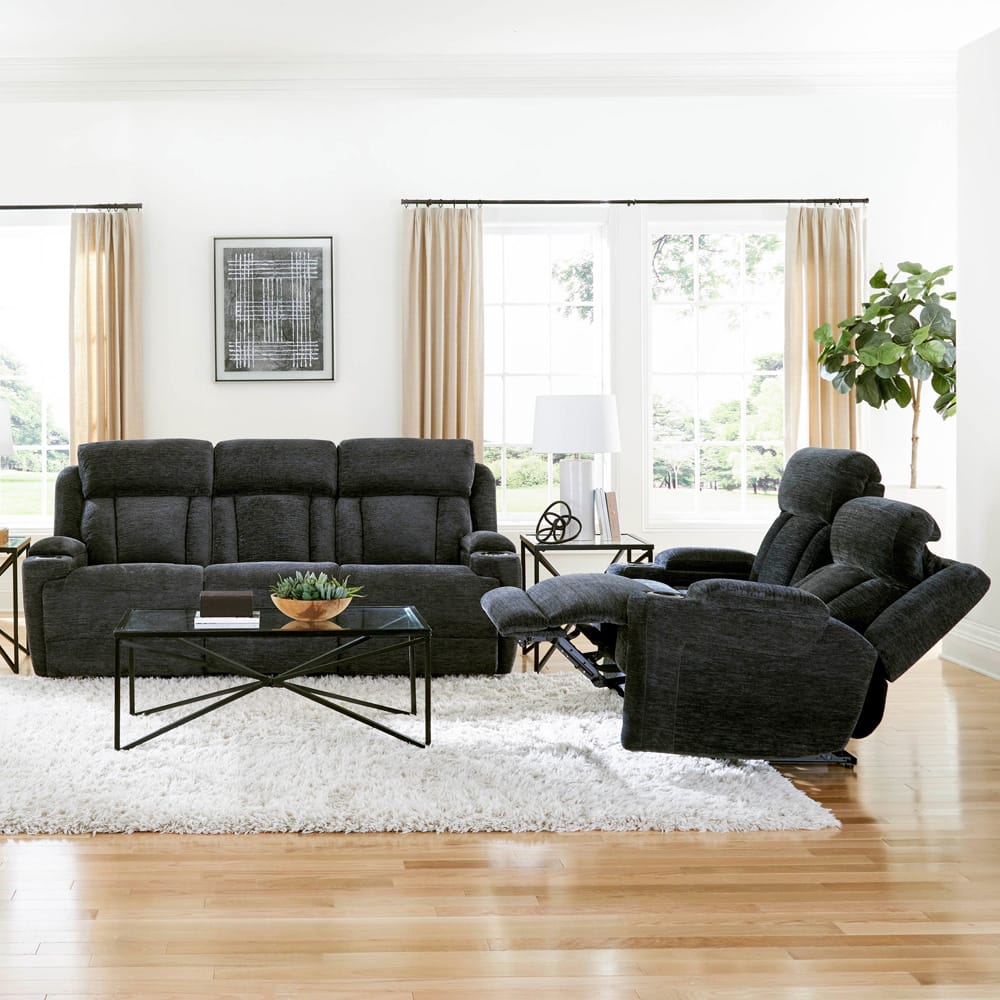 Parker House - Dalton - Lucky Charcoal Power Drop Down Console Sofa - MDAL#834PH-LCH view 5