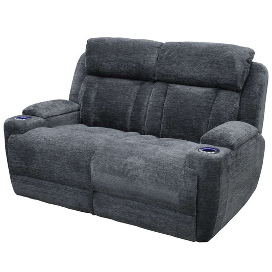 Parker House - Dalton - Lucky Charcoal Power Loveseat - MDAL#822PH-LCH view 1