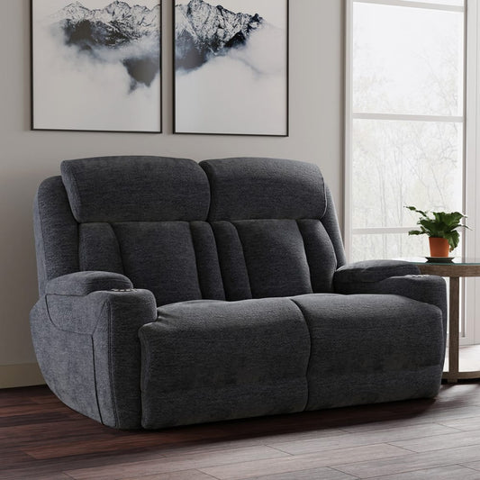 Parker House - Dalton - Lucky Charcoal Power Loveseat - MDAL#822PH-LCH view 2