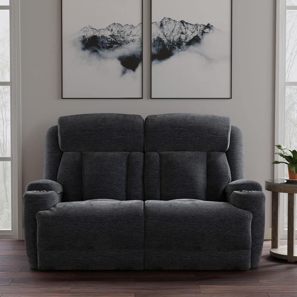 Parker House - Dalton - Lucky Charcoal Power Loveseat - MDAL#822PH-LCH view 3