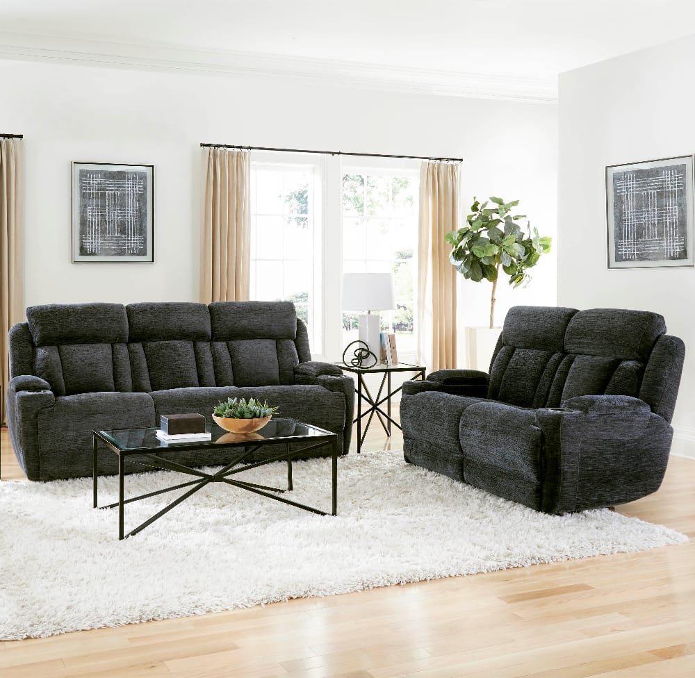 Parker House - Dalton - Lucky Charcoal Power Loveseat - MDAL#822PH-LCH view 6