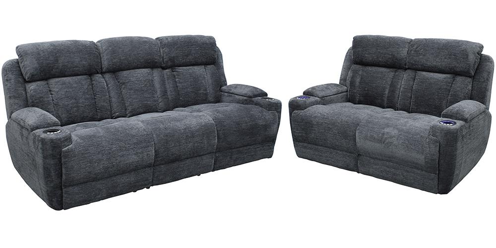 Parker House - Dalton - Lucky Charcoal Power Reclining Sofa and Loveseat - MDAL-42PH-LCH view 1