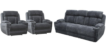 Parker House - Dalton - Lucky Charcoal Power Reclining Sofa and Two Recliners - MDAL-411PH-LCH view 1