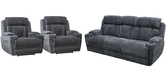 Parker House - Dalton - Lucky Charcoal Power Reclining Sofa and Two Recliners - MDAL-411PH-LCH view 1