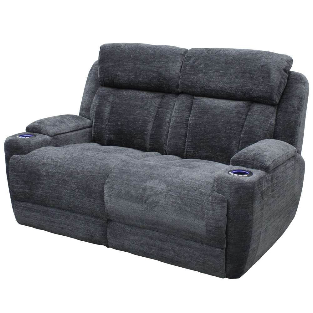 Parker House -  Dalton - Lucky Charcoal Power Reclining Sofa Loveseat and Recliner - MDAL-321PH-LCH veiw 4