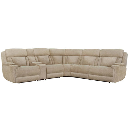Parker House - Dalton - Lucky Fawn 6 Piece Modular Power Reclining Sectional with Power Headrests and Entertainment Console - MDAL-PACKT(H)-LFA view 1