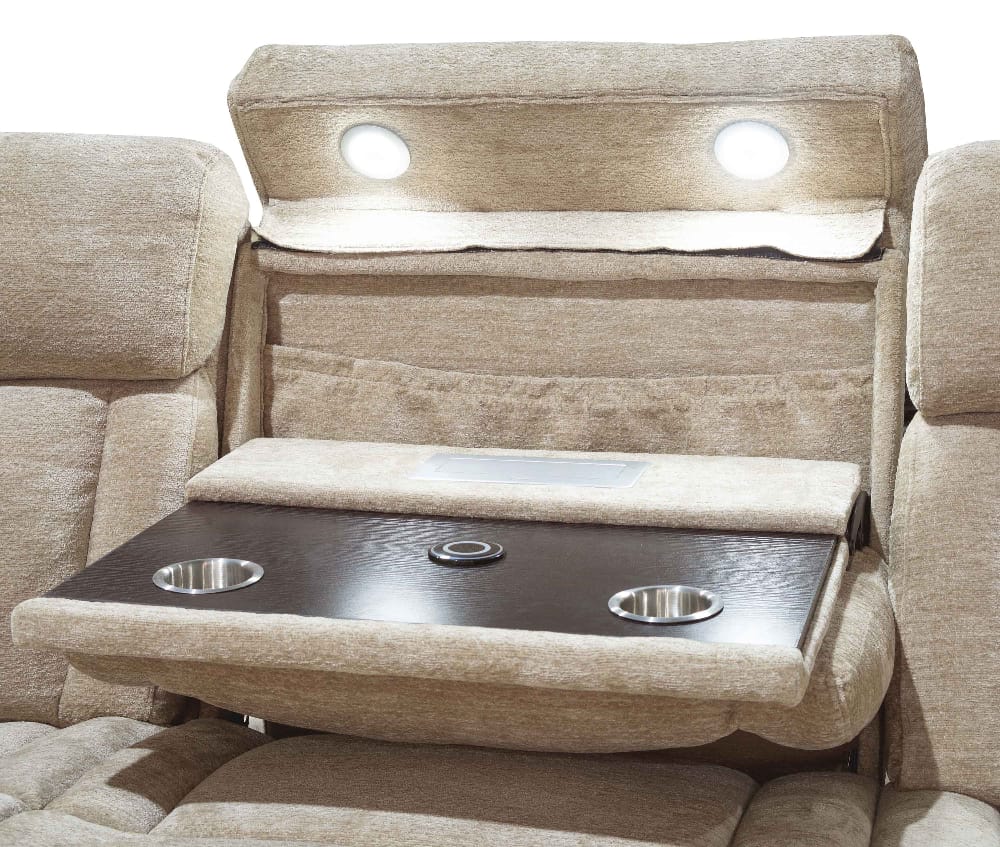 Parker House - Dalton - Lucky Fawn Power Drop Down Console Sofa - MDAL#834PH-LFA view 3