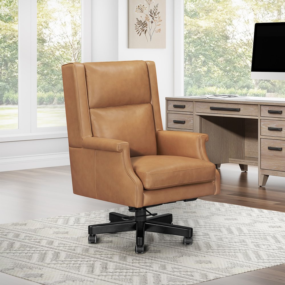 Parker House - Dc132 - Renaissance Cayanne Leather Desk Chair - Renaissance Cayanne - DC-132-RECY view 1