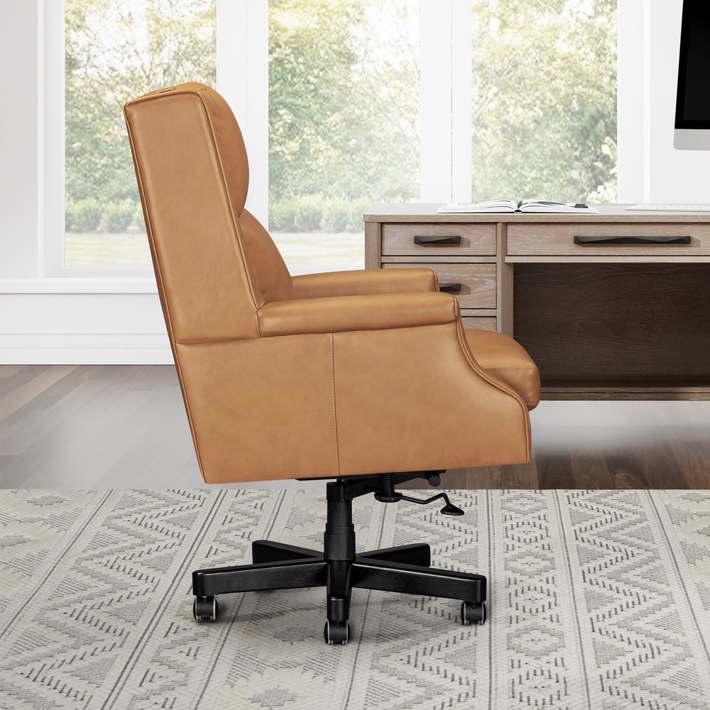 Parker House - Dc132 - Renaissance Cayanne Leather Desk Chair - Renaissance Cayanne - DC-132-RECY view 6