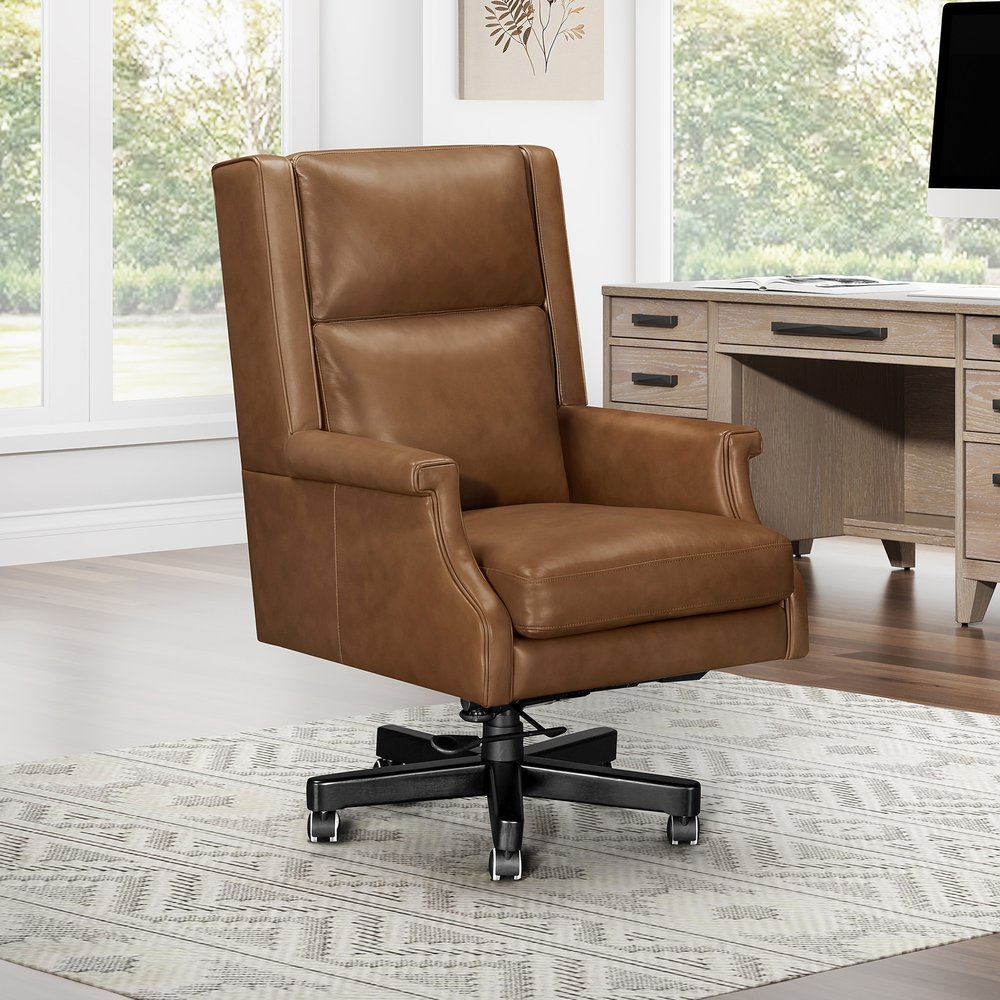 Parker House - Dc132 - Renaissance Chestnut Leather Desk Chair - Renaissance Chestnut - DC-132-RECH view 3