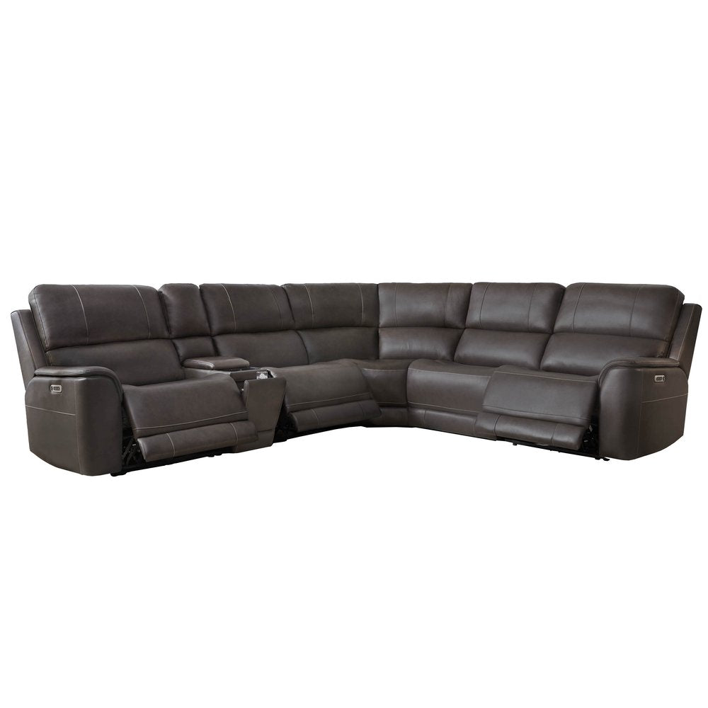 Parker House - Easton - Steamboat Brown 6 Piece Zero Gravity Power Reclining Sectional with Power Adjustable Headrests - Brown - MEAS-KIT-6A-P3Z-STBR view 5