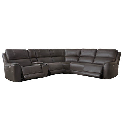 Parker House - Easton - Steamboat Brown 6 Piece Zero Gravity Power Reclining Sectional with Power Adjustable Headrests - Brown - MEAS-KIT-6A-P3Z-STBR view 5