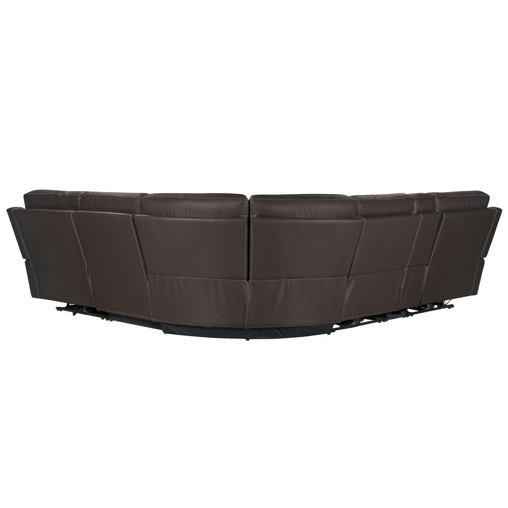 Parker House - Easton - Steamboat Brown 6 Piece Zero Gravity Power Reclining Sectional with Power Adjustable Headrests - Brown - MEAS-KIT-6A-P3Z-STBR view 7