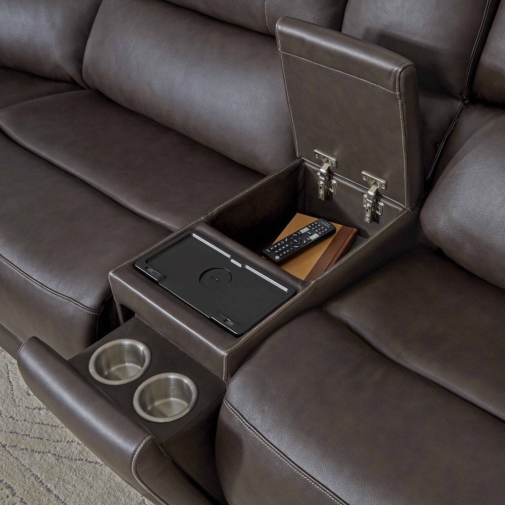 Parker House - Easton - Steamboat Brown 6 Piece Zero Gravity Power Reclining Sectional with Power Adjustable Headrests - Brown - MEAS-KIT-6A-P3Z-STBR view 8