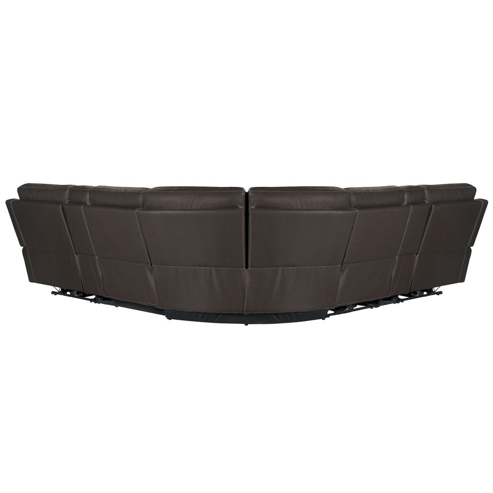 Parker House - Easton - Steamboat Brown 7 Piece Zero Gravity Power Reclining Sectional with Power Adjustable Headrests - Brown - MEAS-KIT-7A-P3Z-STBR view 5
