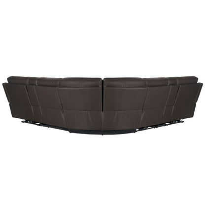 Parker House - Easton - Steamboat Brown 7 Piece Zero Gravity Power Reclining Sectional with Power Adjustable Headrests - Brown - MEAS-KIT-7A-P3Z-STBR view 5