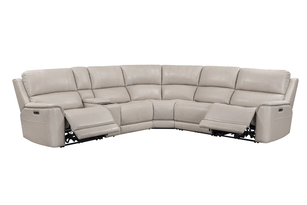 Parker House - Easton - Steamboat Quartz 6 Piece Zero Gravity Power Reclining Sectional with Power Adjustable Headrests - Beige - MEAS-KIT-6A-P3Z-STQZ view 1