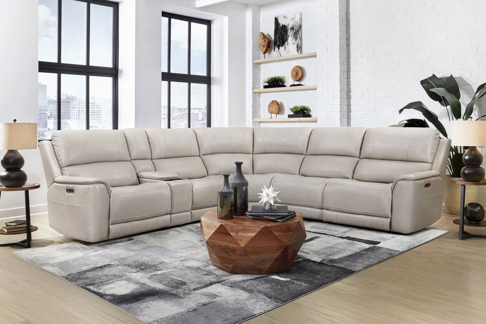 Parker House - Easton - Steamboat Quartz 6 Piece Zero Gravity Power Reclining Sectional with Power Adjustable Headrests - Beige - MEAS-KIT-6A-P3Z-STQZ view 2