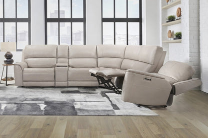 Parker House - Easton - Steamboat Quartz 6 Piece Zero Gravity Power Reclining Sectional with Power Adjustable Headrests - Beige - MEAS-KIT-6A-P3Z-STQZ view 4