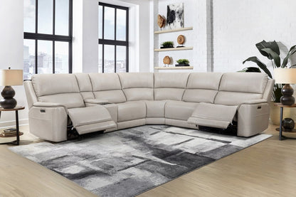Parker House - Easton - Steamboat Quartz 6 Piece Zero Gravity Power Reclining Sectional with Power Adjustable Headrests - Beige - MEAS-KIT-6A-P3Z-STQZ view 5
