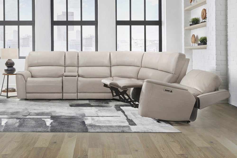 Parker House - Easton - Steamboat Quartz 6 Piece Zero Gravity Power Reclining Sectional with Power Adjustable Headrests - Beige - MEAS-KIT-6A-P3Z-STQZ view 6