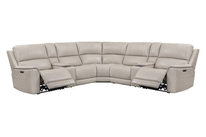 Parker House - Easton - Steamboat Quartz 7 Piece Zero Gravity Power Reclining Sectional with Power Adjustable Headrests - Beige - MEAS-KIT-7A-P3Z-STQZ view 1