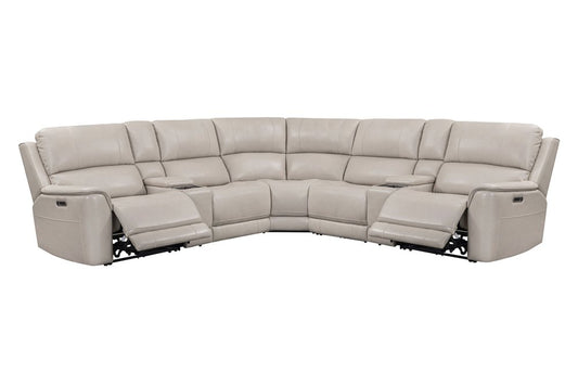 Parker House - Easton - Steamboat Quartz 7 Piece Zero Gravity Power Reclining Sectional with Power Adjustable Headrests - Beige - MEAS-KIT-7A-P3Z-STQZ view 1