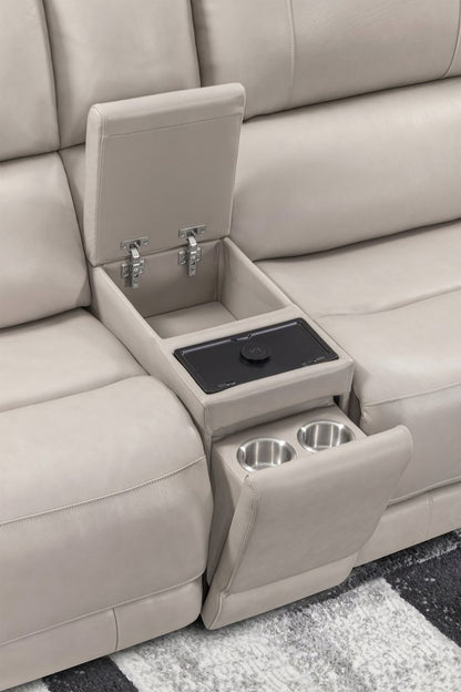 Parker House - Easton - Steamboat Quartz 7 Piece Zero Gravity Power Reclining Sectional with Power Adjustable Headrests - Beige - MEAS-KIT-7A-P3Z-STQZ view 7