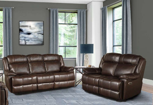 Parker House - Eclipse - Florence Brown Power Reclining Sofa Loveseat and Recliner - MECL-321PH-FBR veiw 2