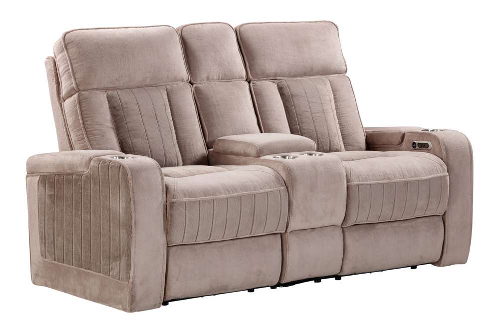 Parker House -  Equinox - Mushroom Power Console Loveseat - MEQU#822CPH-MURM veiw 1