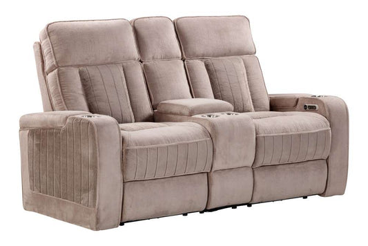 Parker House -  Equinox - Mushroom Power Console Loveseat - MEQU#822CPH-MURM veiw 1